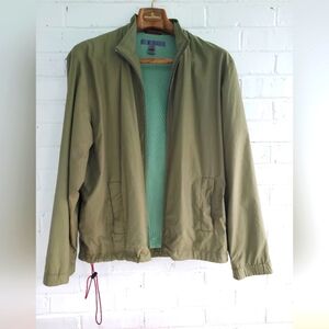 Saks 5th Ave 5/48 Men's windbreaker jacket. Olive green. Size MEDIUM